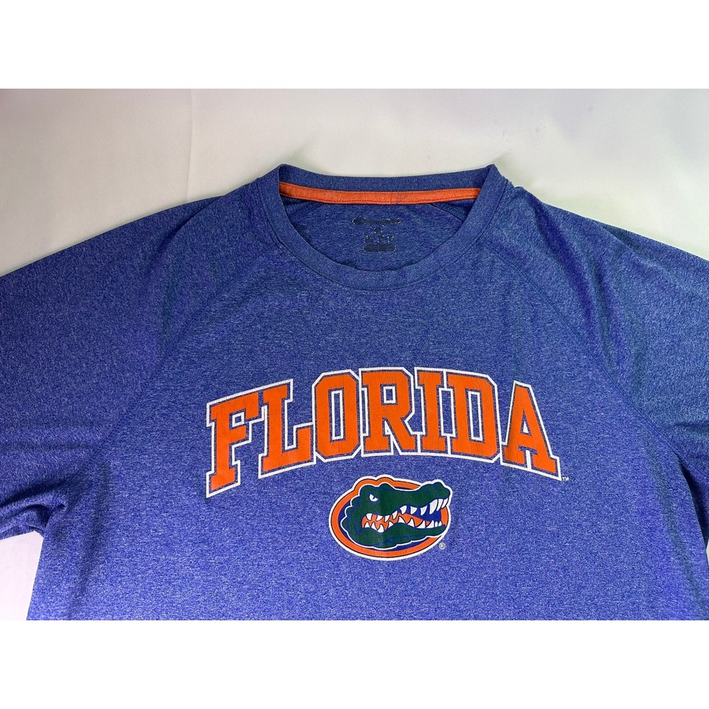 Champion Florida Gators Shirt Adult XL Blue Heather Polyester‎ Active Gym Tee